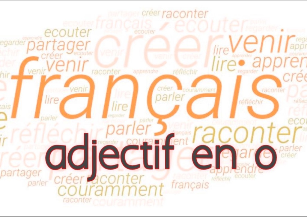 adjectif en o les plus courants en francais cours de francais